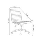 Kit 4 Cadeiras De Escritório Diretor Esteirinha Em Corino Sev