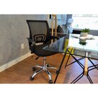 Kit 4 Cadeiras De Escritório Diretor Tela Mesh Base Cromada S