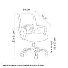 Kit 4 Cadeiras De Escritório Diretor Tela Mesh Base Cromada S