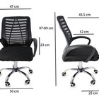 Kit 4 Cadeiras De Escritorio Esteirinha Mesh Ergonomica - Pre