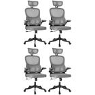 Kit 4 Cadeiras De Escritório Executiva Viena Com Regulagem De