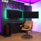 Kit 4 Cadeiras De Escritório Giratórias Com Regulagem De Altu