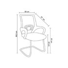 Kit 4 Cadeiras De Escritório Interlocutor Tela Mesh Santiago