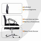 Kit 4 Cadeiras De Escritorio Nagano Tela Mesh Ergonômica - Pr