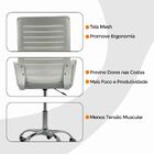 Kit 4 Cadeiras De Escritório Secretaria Diretor Roma Ergonômi