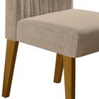 Kit 4 Cadeiras De Jantar 22559 Madeira Canela Veludo Caqui Dj