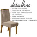 Kit 4 Cadeiras De Jantar 22559 Madeira Canela Veludo Caqui Dj