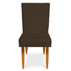 Kit 4 Cadeiras De Jantar Acapulco Suede Pés Palito Castanho -