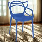 Kit 4 Cadeiras De Jantar Allegra Prática Empilhável - Azul Pe