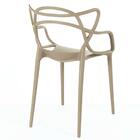 Kit 4 Cadeiras De Jantar Allegra Prática Empilhável - Nude