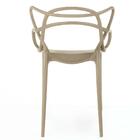 Kit 4 Cadeiras De Jantar Allegra Prática Empilhável - Nude