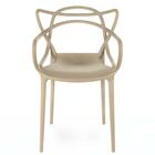 Kit 4 Cadeiras De Jantar Allegra Prática Empilhável - Nude