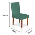 Kit 4 Cadeiras De Jantar Cannes Suede Pés Castanho - Pallazio