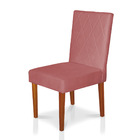 Kit 4 Cadeiras De Jantar Cannes Suede Pés Castanho - Pallazio