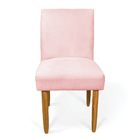 Kit 4 Cadeiras De Jantar Carol Suede Pés Palito Castanho - D'