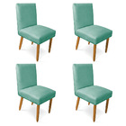 Kit 4 Cadeiras De Jantar Carol Suede Pés Palito Castanho - D'