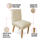 Kit 4 Cadeiras De Jantar Carol Suede Pés Palito Castanho - D'