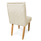 Kit 4 Cadeiras De Jantar Carol Veludo Bege Pés Palito Castanh