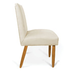 Kit 4 Cadeiras De Jantar Carol Veludo Pés Palito Castanho - D