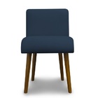 Kit 4 Cadeiras De Jantar Century Suede Azul Marinho - Meu Lar