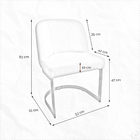 Kit 4 Cadeiras De Jantar Cléo Base Ouro Fosco Linho Bouclé Of