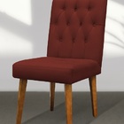 Kit 4 Cadeiras De Jantar Decorativa Gabi Suede Vinho