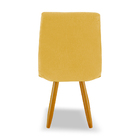 Kit 4 Cadeiras De Jantar Eames Estofada Suede Amarelo - Monta