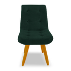Kit 4 Cadeiras De Jantar Eames Estofada Suede Verde - Montana