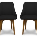 Kit 4 Cadeiras De Jantar Eames Linho Preto - Meu Lar Decoraçõ