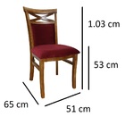 Kit 4 Cadeiras De Jantar Eduarda Verniz Imbuia E Veludo Verme