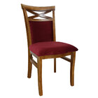 Kit 4 Cadeiras De Jantar Eduarda Verniz Imbuia E Veludo Verme