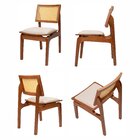 Kit 4 Cadeiras De Jantar Em Madeira Maciça Tauari E Rattan Co