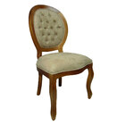 Kit 4 Cadeiras De Jantar Estilo Antiga Medalhão Rústica Suede