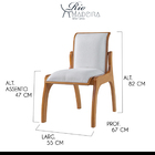 Kit 4 Cadeiras De Jantar Estofada Barcelona 55 X 82 Cm Madeir