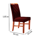 Kit 4 Cadeiras De Jantar Estofada Bordo Em Veludo Kare