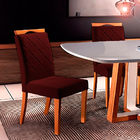Kit 4 Cadeiras De Jantar Estofada Bordo Em Veludo Kare