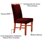 Kit 4 Cadeiras De Jantar Estofada Bordo Em Veludo Kare