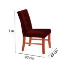 Kit 4 Cadeiras De Jantar Estofada Bordo Em Veludo Sirt