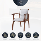 Kit 4 Cadeiras De Jantar Estofada Braço 55 X 82 Cm Barcelona