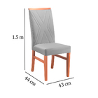 Kit 4 Cadeiras De Jantar Estofada Cinza Em Veludo Kloten