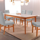 Kit 4 Cadeiras De Jantar Estofada Cinza Em Veludo Yastik