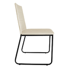 Kit 4 Cadeiras De Jantar Estofada Lille Base Preta Veludo Beg