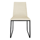 Kit 4 Cadeiras De Jantar Estofada Lille Base Preta Veludo Beg