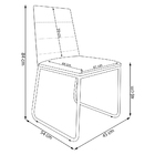 Kit 4 Cadeiras De Jantar Estofada Lille Base Preta Veludo Beg