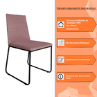 Kit 4 Cadeiras De Jantar Estofada Lille Base Preta Veludo Ros