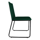 Kit 4 Cadeiras De Jantar Estofada Lille Base Preta Veludo Ver