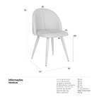 Kit 4 Cadeiras De Jantar Estofada Maite Sedona Nude Café