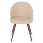 Kit 4 Cadeiras De Jantar Estofada Maite Sedona Nude Café
