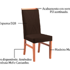 Kit 4 Cadeiras De Jantar Estofada Marrom Em Veludo Kloten