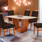 Kit 4 Cadeiras De Jantar Estofada Marrom Em Veludo Merkezi